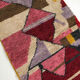 Moroccan Berber boujaad ecru carpet with colorful patterns 153x95cm