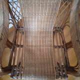 Old rattan armchair