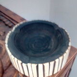 Ethnic ashtray wood and bone