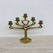 Mid-century large brutalist solid bronze candleholder, 1970s