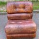 Modular brown leather canapé from Cognac, Italy, 1970.