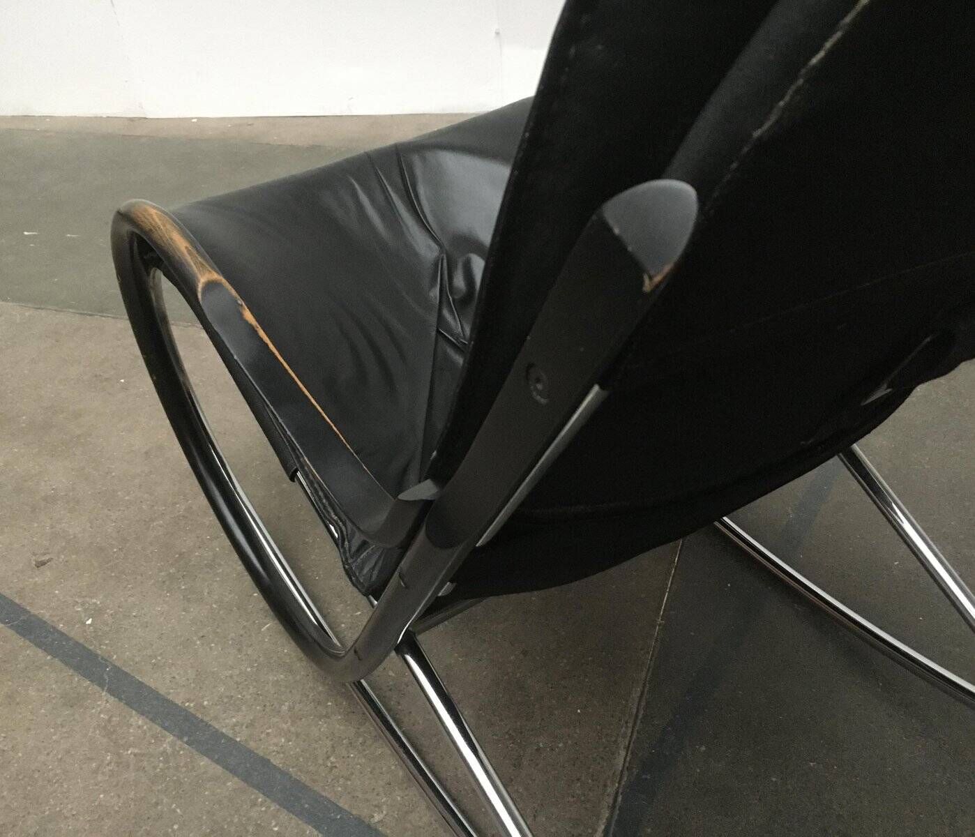 Chaise à bascule Vintage Swiss Nonna par Paul Tuttle pour Strässle