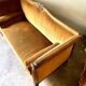 Bench, roller daybed in chiseled wood and ocher velvet, mid-19th century