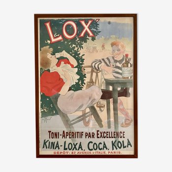 ORIGINAL VINTAGE POSTER - LOX TONI APERITIF PAR EXCELLENCE - Georges MEUNIER - 1895