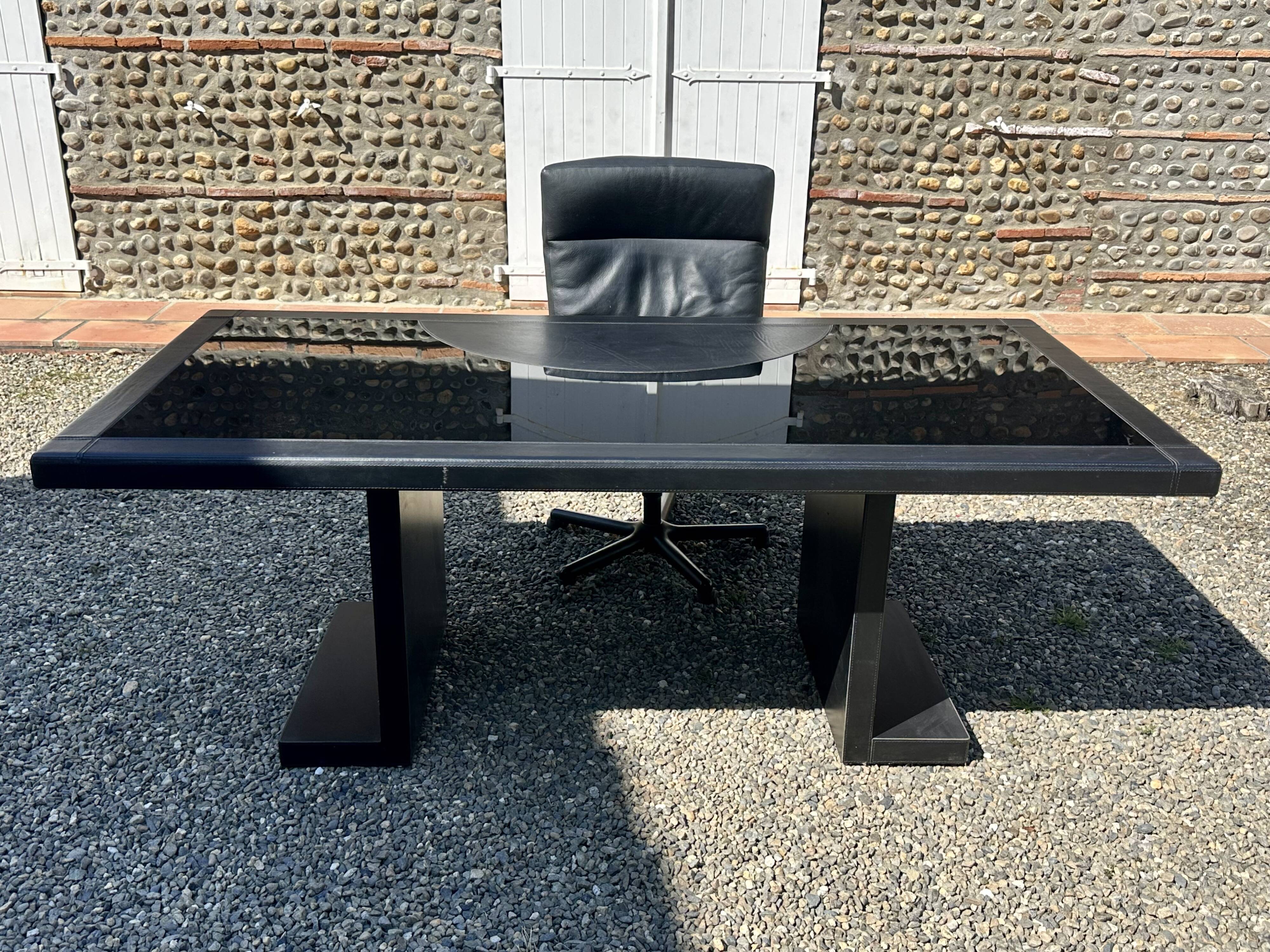 Executive desk by Guido Faleschini and armchair by Matteo Grassi