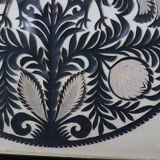 Decorative frame with roosters – vintage Polish découpage