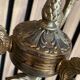 Lampadaire candélabre néo-classique en laiton doré et onyx — Style Flo