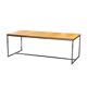 XXL coffee table in oak and chrome steel