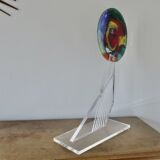 Signed contemporary sculpture, in plexiglass, lucite, 1980s