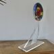 Contemporary sculpture, signed, in plexiglass and lucite, 1980s