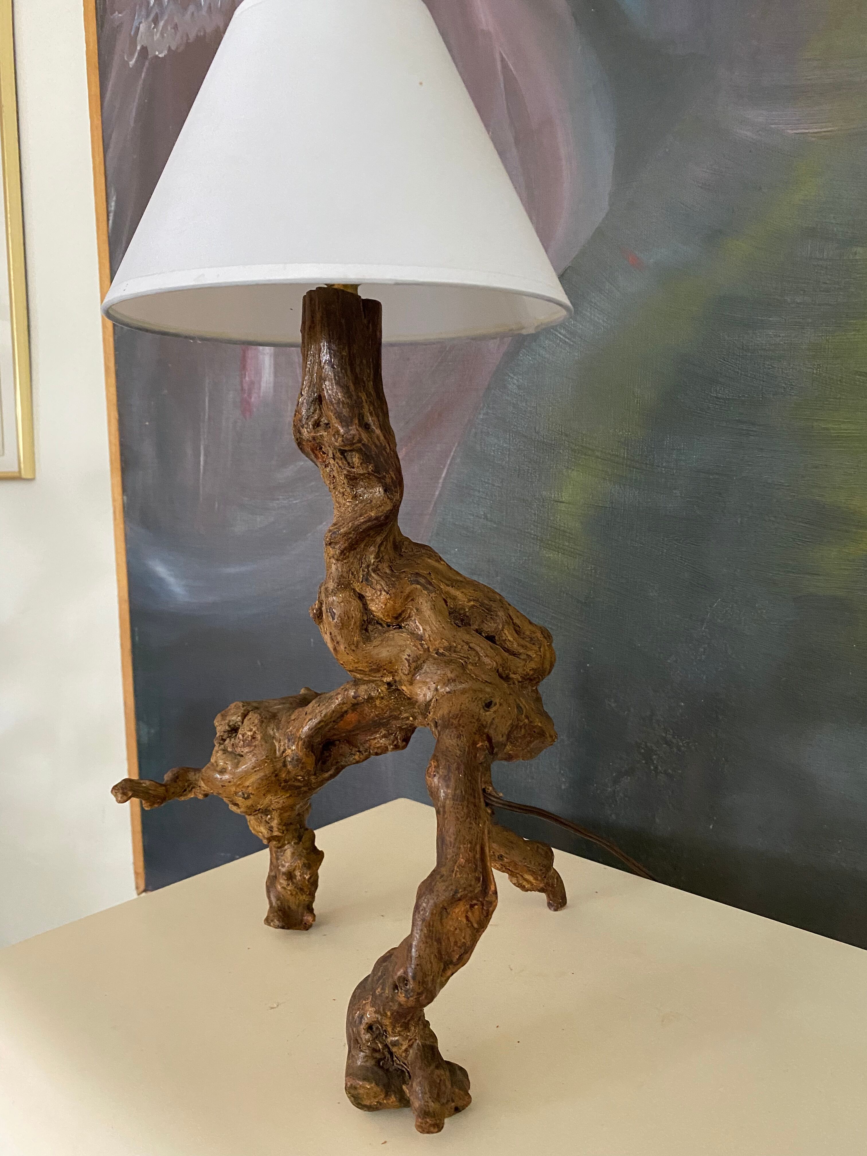 Vintage wood lamp