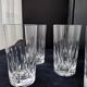 6 Arques crystal orangeade, whisky and cocktail glasses