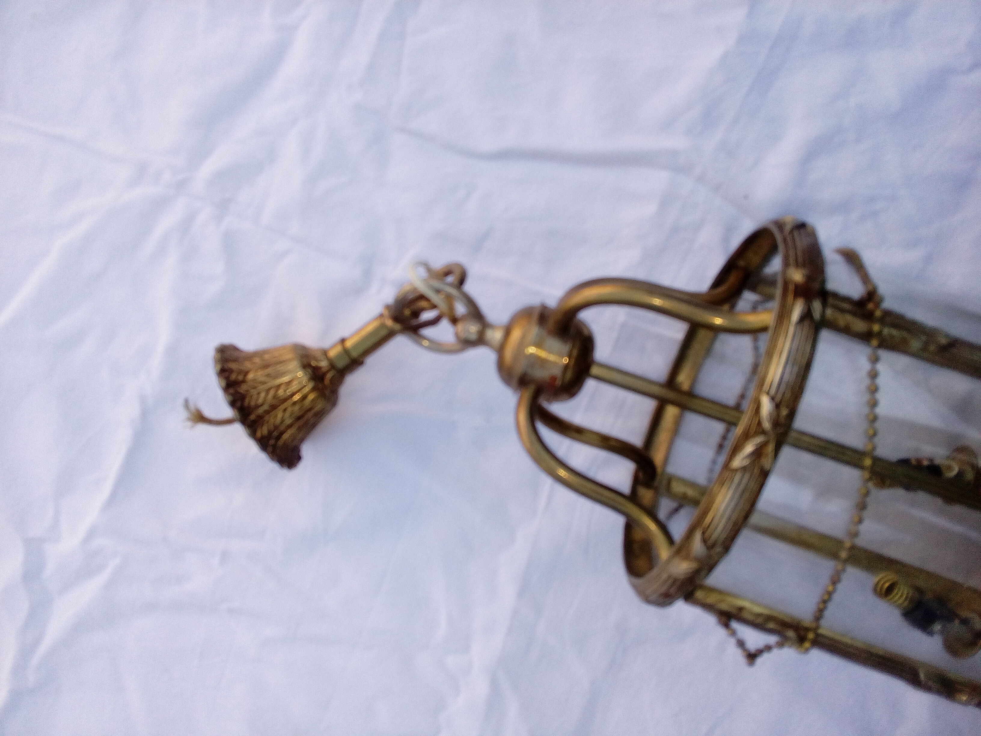 4-light lantern with bulging glass