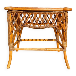 Petite table basse en - rotin