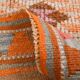 Brunt Orange Turkish Vintage Runner Rug, 85x388Cm