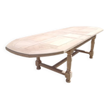 Large solid oak table with extensions