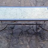 Table basse laiton et or dlg Maison Bagues annees 70