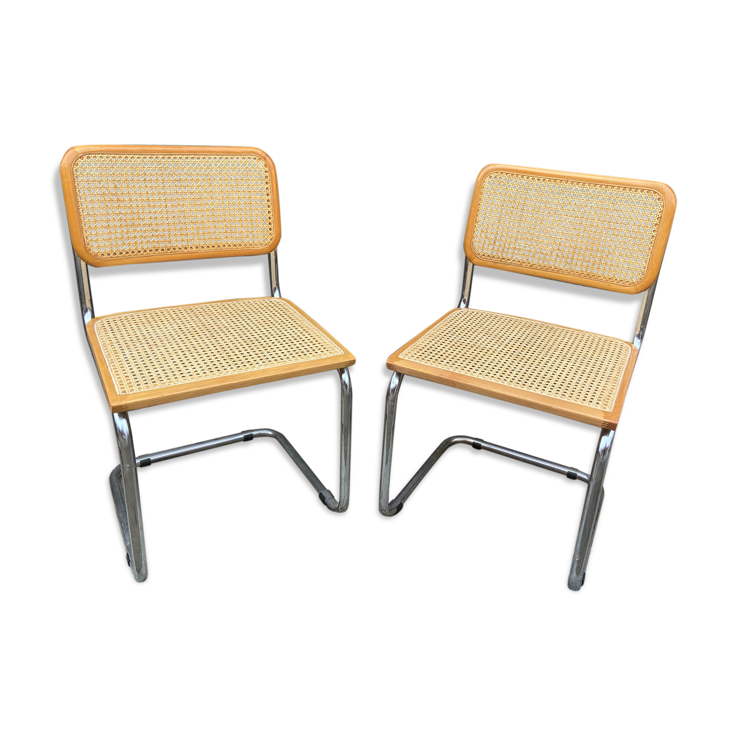 Pair of chairs Cesca B32 by Marcel Breuer Cesca B32 italy 1980