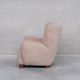 Danish mid-century wingback upholstered boucle armchair