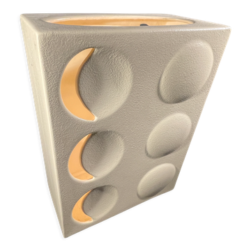 Lampe à poser en céramique, design optic art, 1960