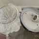 Molded glass wall lamp from the 70s