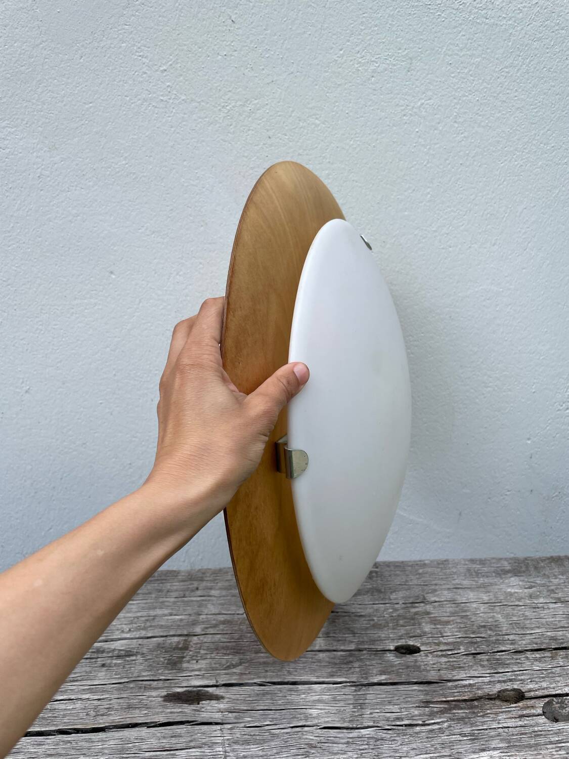 Vintage IKEA wooden ceiling light