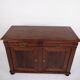 Low antique sideboard - hand polished mahogany - fixed shelves - 1880s