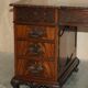 Thomas Chippendale Revival desk with a leather top