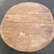 Round extendable dining table Regency central leg stripped mahogany 1960