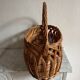 Panier osier ancien tressage