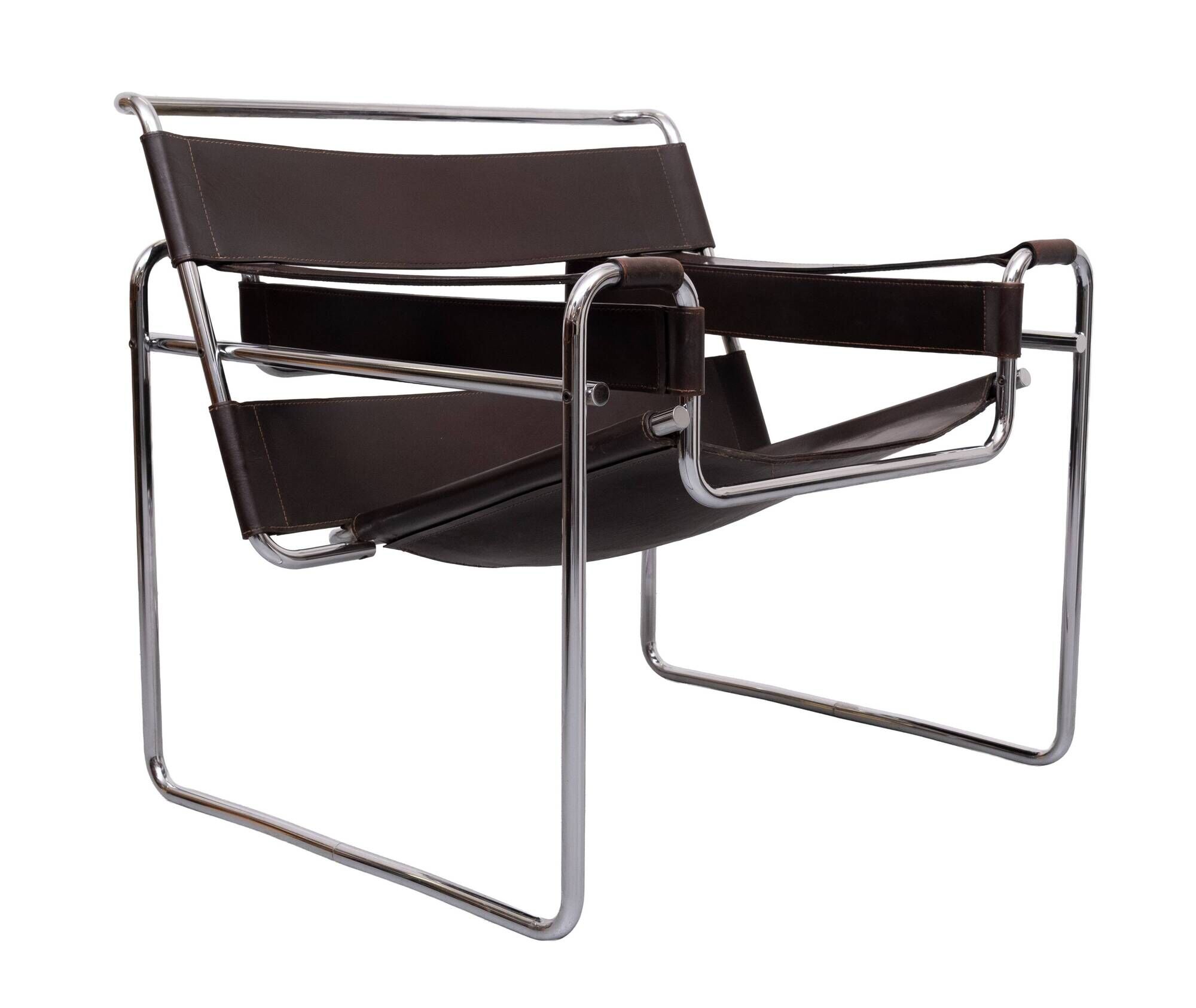 Wassily Dark Brown B3 Armchair Chair by Marcel Breuer for Gavina 1960s