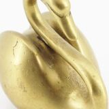Brass swan statue