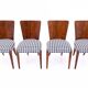 A set of chairs designed by J. Halabala, Czechoslovakia, 1930s. After renovation.