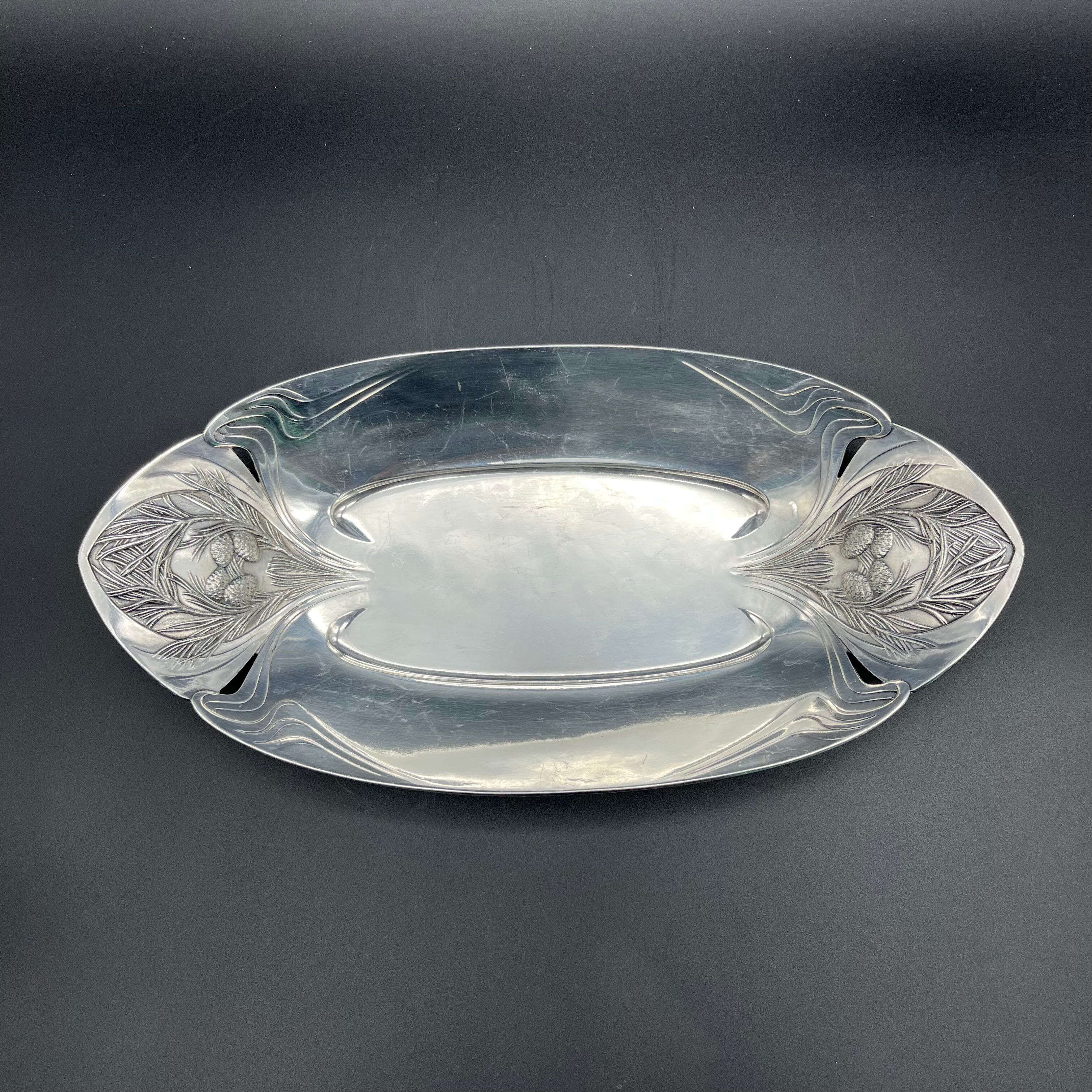 Basket Gallia Christofle in metal silver