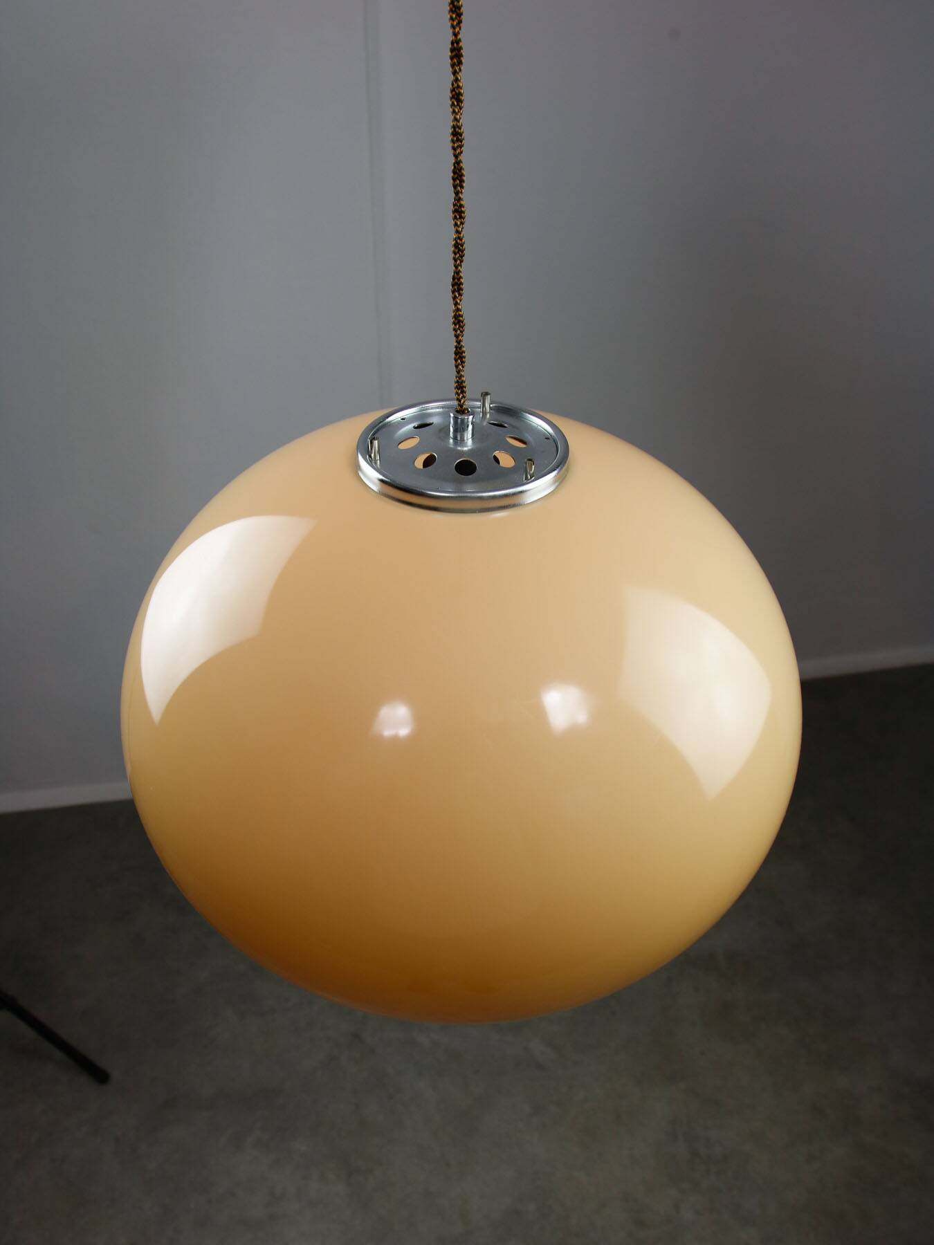 Space Age Brown Jolly Pendant Lamp from Guzzini, 1960s