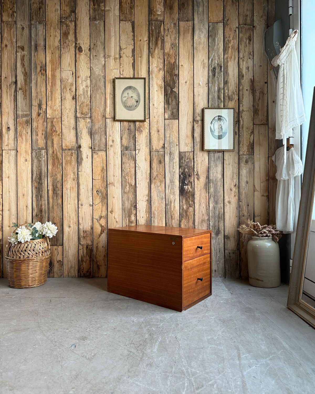 Trio of vintage chests of drawers