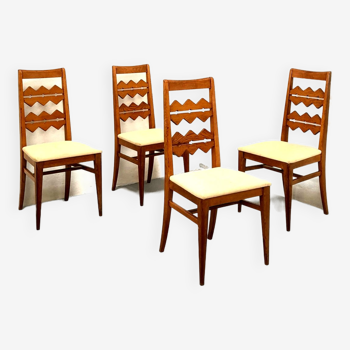 Series of four Scandinavian chairs from the 40s