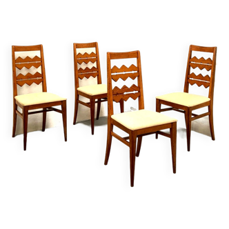 Series of four Scandinavian chairs from the 40s