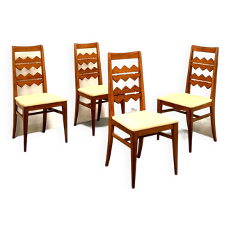 Série de quatre chaises scandinaves des années 40
