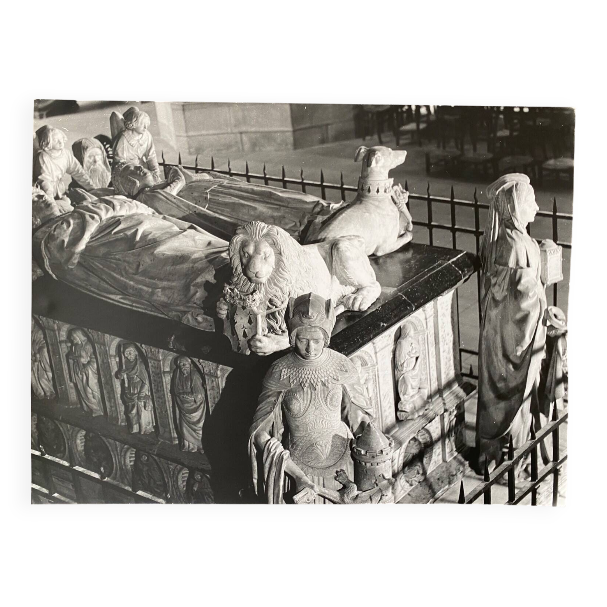 Silver photo Bernard Darot 20th statue La Force