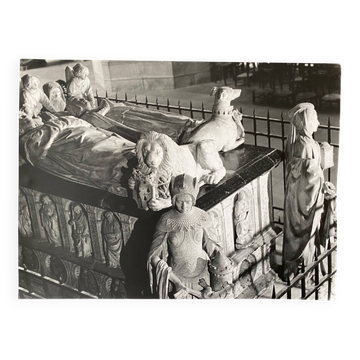 Photo argentique Bernard Darot XXe statue La Force