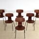 Set of 6 dining chairs model 3103 by Arne Jacobsen