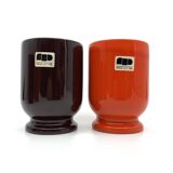 4 Franco Pozzi glasses/mazagrans • Bistrot series by Ambroglio Pozzi • 1970