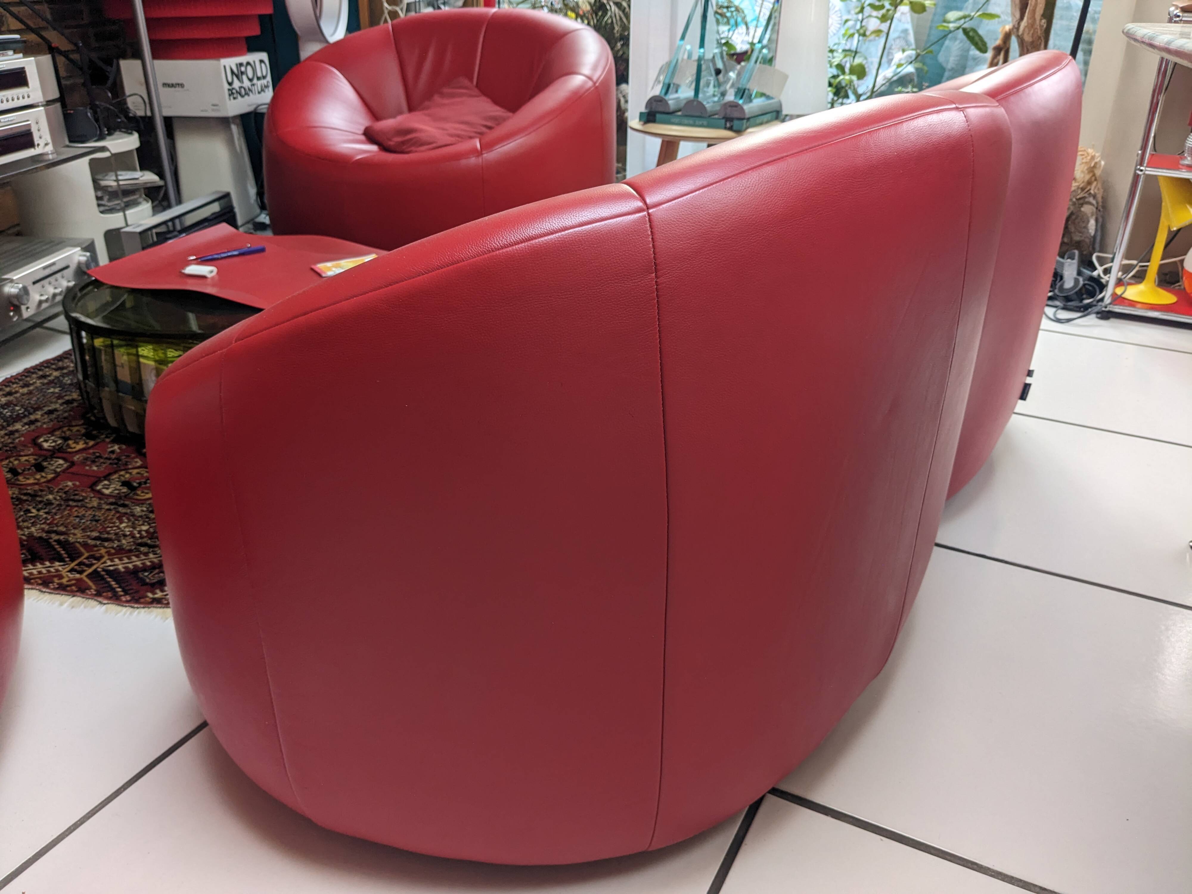 Leather sofa by Pierre Paulin by Ligne Roset