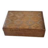 Golden and beige Venetian wooden box