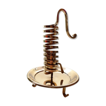 Chandelier en laiton doré des années 70