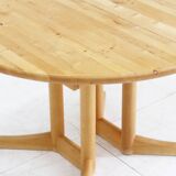 Table à manger vintage ronde extensible danoise Vamdrup Stolefabrik 1960