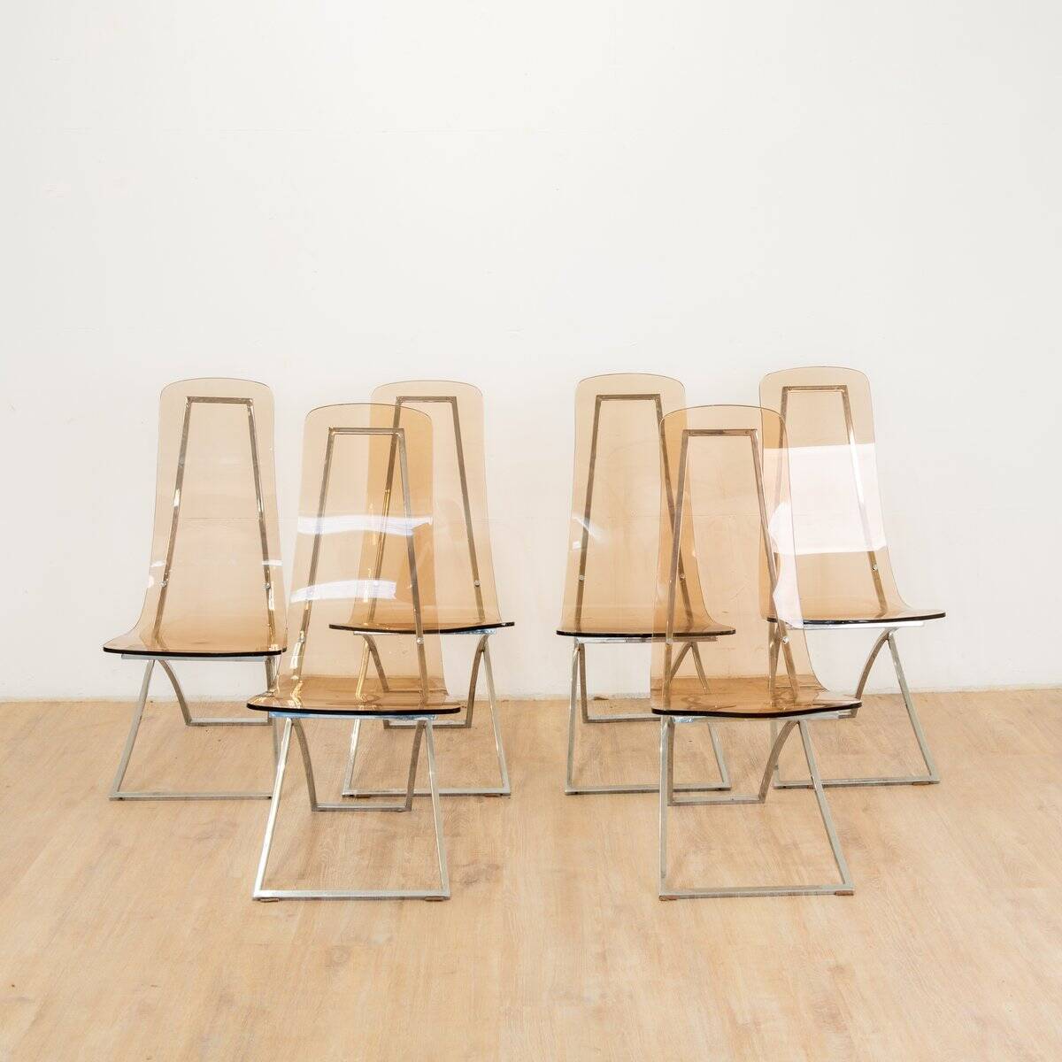 CH4 chairs assigned to Edmond Vernassa, 1970s, Set of 6