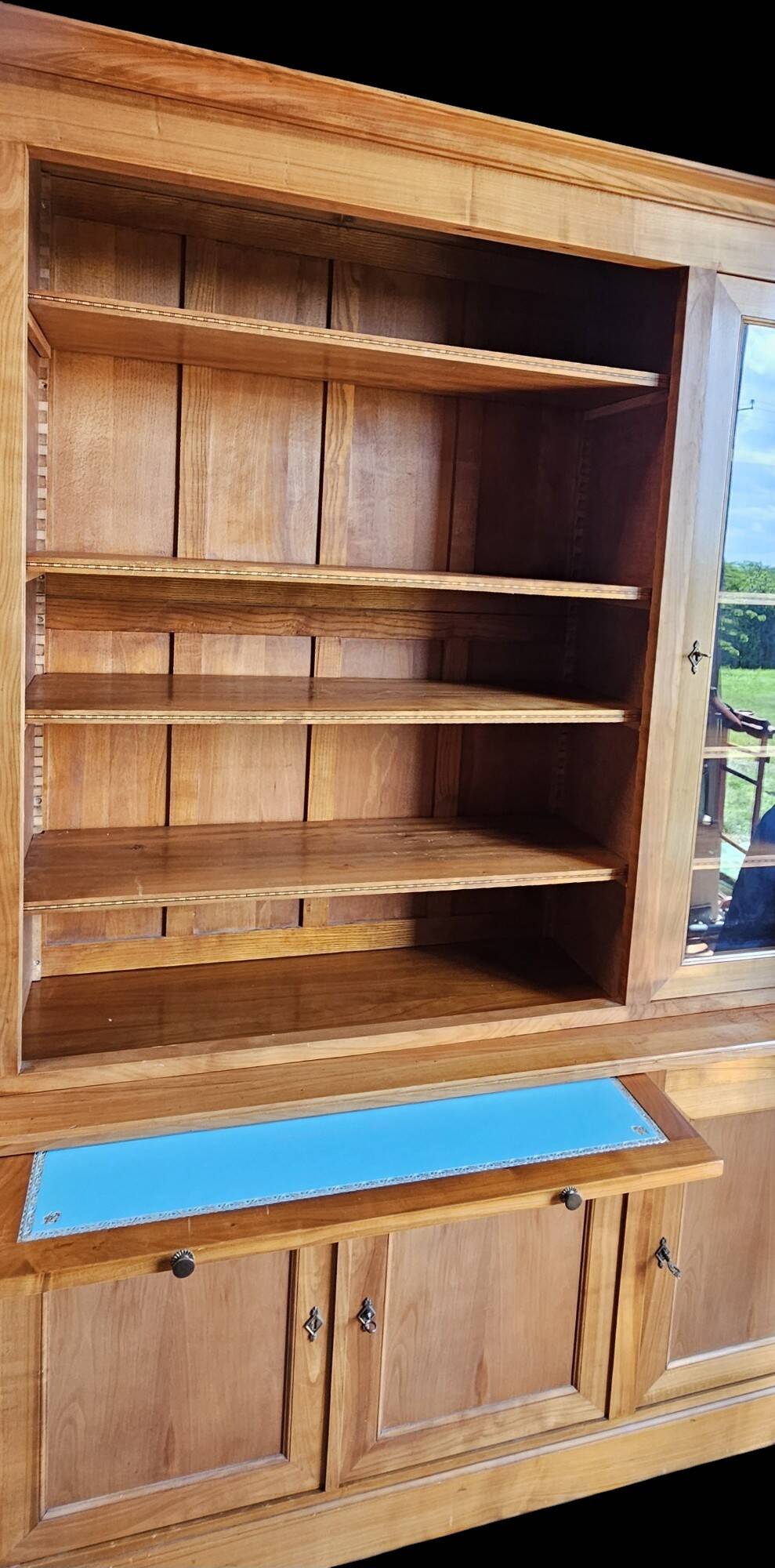 Cherry wood bookcase