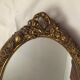 Miroir ovale en bois doré 85x43 cm